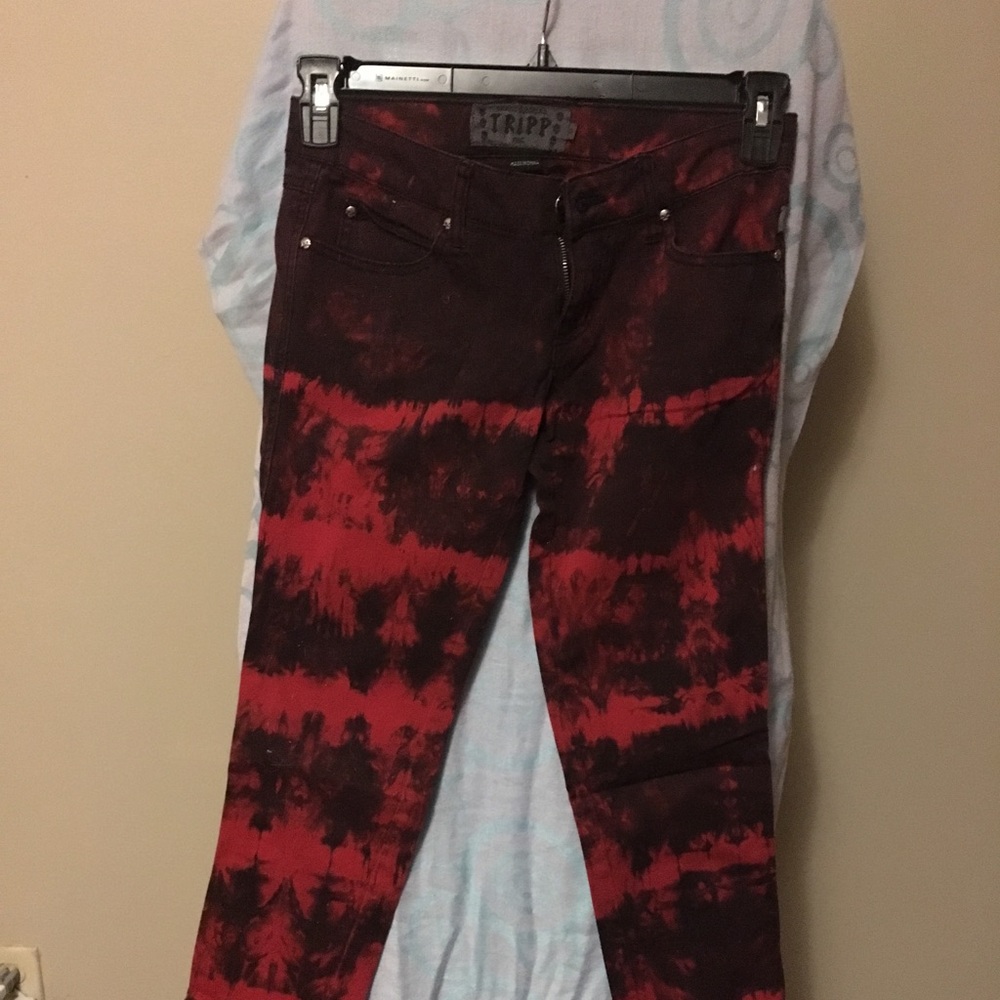 Skinny jeans tyedye look